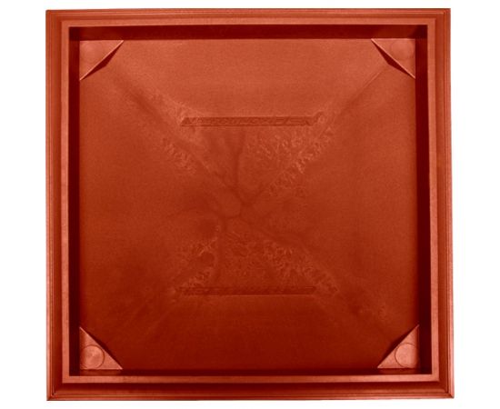 Колпак ППК на заборный столб 2x2 кирпича Neoкомпозит Гибкая черепица, 535x535x43 мм, терракотовый КЗ-535 ГЧ Т – изображение 4