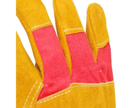 Перчатки Optima спилковые, желтые HBA-005 – изображение 5