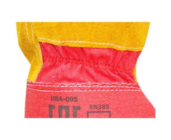 Перчатки Optima спилковые, желтые HBA-005 – изображение 6