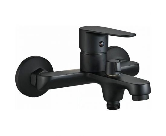 Смеситель для ванны и душа OUTE однорычажный, с коротким изливом 130 мм, черный, латунь T21002H 