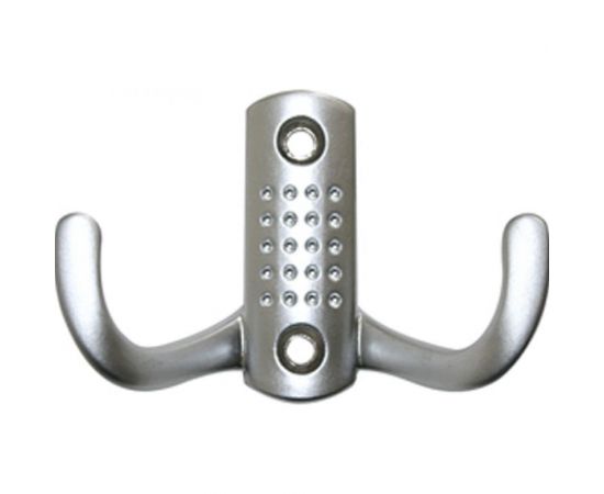 Крючок MF H5534E, AL, 2-х рожковый, матовый хром 973821v 