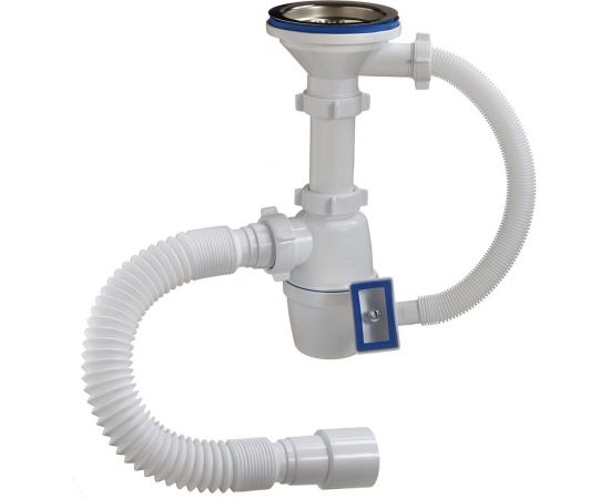 Бутылочный сифон ORIO 3 1/2х40 с переливом, гибкой трубой 40-40/50 А-40079 