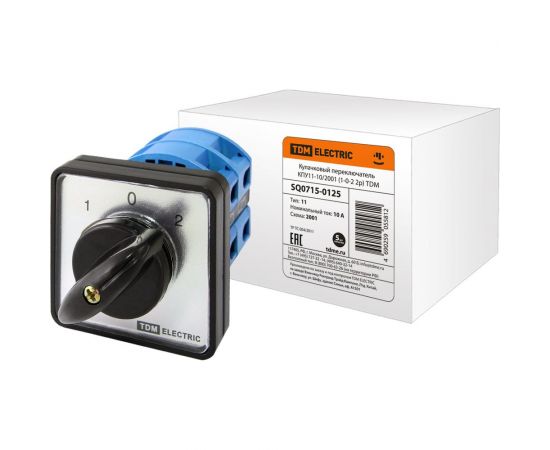 Переключатель TDM КПУ11-10/2001 1-0-2 2р SQ0715-0125 