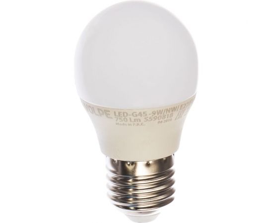 Светодиодная лампа Volpe LED-G45-9W/NW/E27/FR/NR. Форма шар, матовая. UL-00003828 