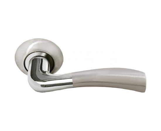 Дверная ручка RUCETTI RAP 19 SN/CP, цвет-бел. никель/хром 9011389 