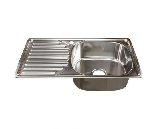 Врезная мойка mixline 42х76х16 см, 0.6, правый выпуск 3 1/2, с сифоном 530530 