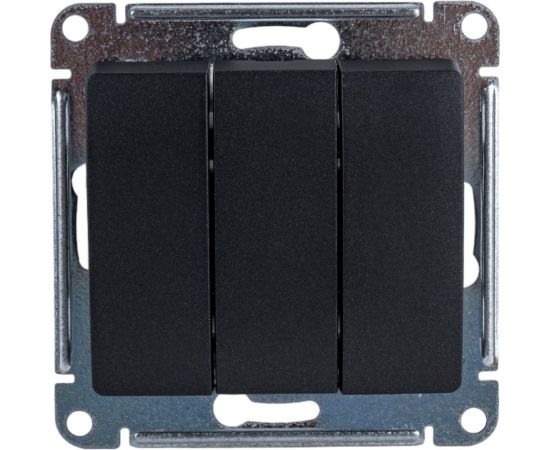 3-клавишный механизм выключателя Schneider Electric скрытой проводки Glossa 10А IP20 1+1+1 10AX антрацит GSL000731 