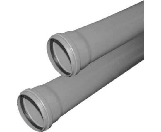 Труба VALFEX OPTIMA ф110, с раструбом, L=1 м, внутренняя канализация, толщина стенки 2.2 211100100 