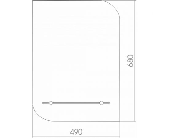 З??ркало mixline Каприз-Люкс 495х685 с полкой, с фацетом 525014 – изображение 2