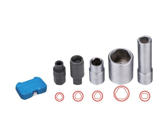 Набор специальных головок для ТНВД BOSCH AV Steel 5 предметов AV-920084 – изображение 2