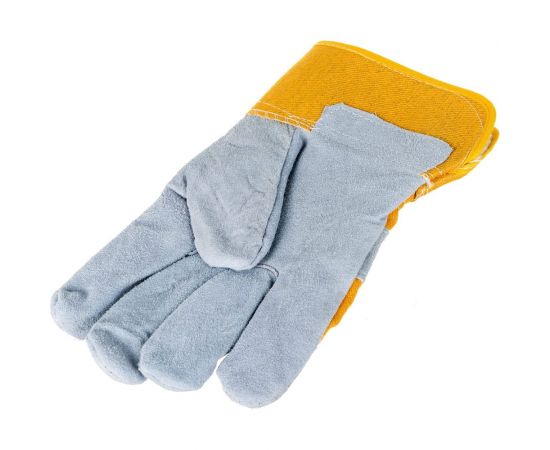 Комбинированные усиленные спилковые перчатки СИБРТЕХ утолщенные, размер XL 679032 – изображение 2