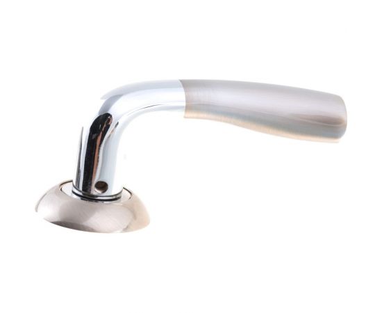 Дверная ручка RUCETTI RAP 19 SN/CP, цвет-бел. никель/хром 9011389 – изображение 2