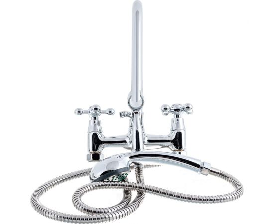 Смеситель для ванны LEDEME длинный излив, дивертор в корпусе, керамика L2719 65674 – изображение 3