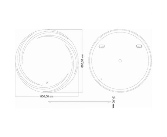 Зеркало Mixline Беатрис D800 сенсорный выключатель, светодиодная подсветка 544020 – изображение 3