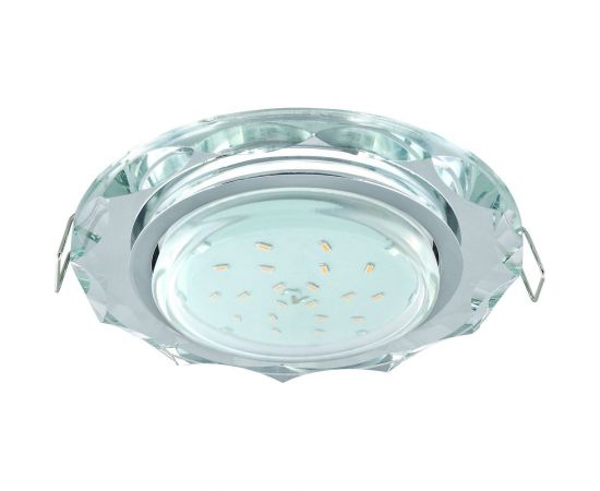 Светильник Ecola GX53 H4 5313 Glass стекло, круг с вогнутыми гранями, хром-хром, зеркальный 38x126 FM53RCECH – изображение 3