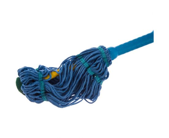 Швабра Мамонтенок Чистолюб ТВИСТ микрофибра, голубая/желтая KD-8200A – изображение 4