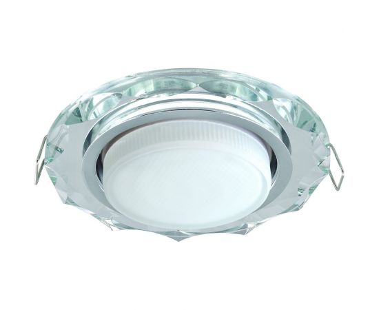 Светильник Ecola GX53 H4 5313 Glass стекло, круг с вогнутыми гранями, хром-хром, зеркальный 38x126 FM53RCECH – изображение 4
