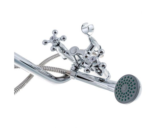 Смеситель для ванны LEDEME длинный излив, дивертор в корпусе, керамика L2719 65674 – изображение 5