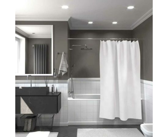 Занавеска для ванной комнаты MY SPACE CAPITAL white 180x240 Polyester PR180240006 – изображение 5