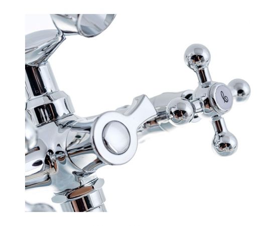 Смеситель для ванны LEDEME длинный излив, дивертор в корпусе, керамика L2719 65674 – изображение 6