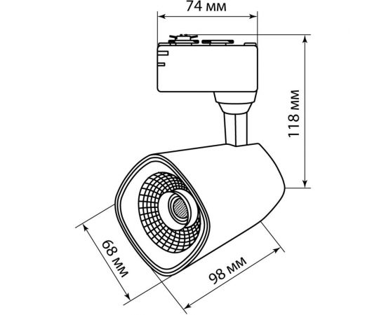 Трековый однофазный светильник TDM LED TRL-02-015-WW 15 Вт, 24, 3000 К, 90 Ra, белый, SQ0369-0014 – изображение 7