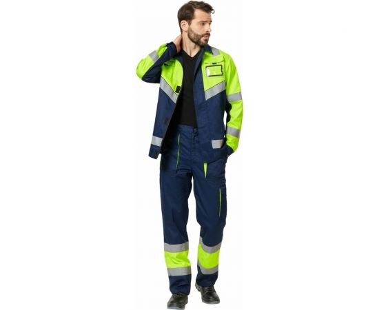 Костюм Эксперт Спецодежда Илион Сигнал темно-синий, флуоресцентный желтый, р. 48-50, рост 170-176 6446000053372 