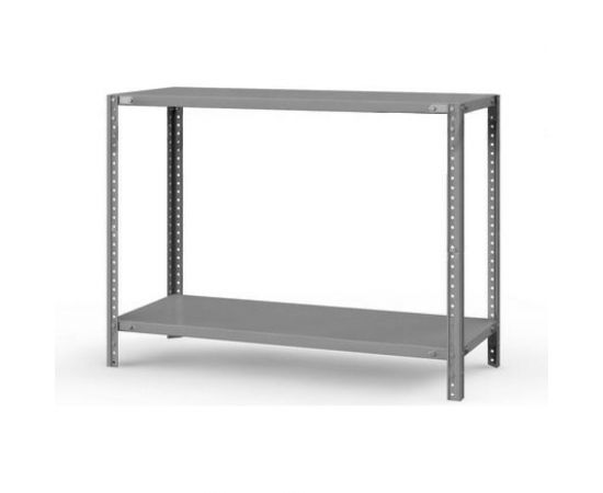 Стеллаж ООО ФУРАМА СТФЛ 1000x1000x700 мм, 2 полки, серый СТФЛ101070-2 