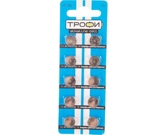 Батарейки Трофи G12 386 LR1142, LR43 C0035049 