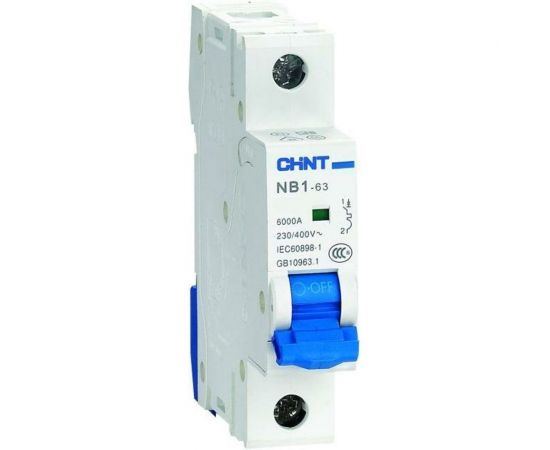 Автоматический модульный выключатель CHINT 1п B 2А 6кА NB1-63 (R) 179603 