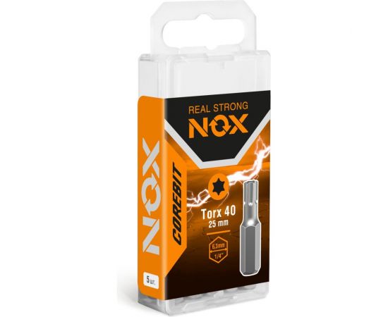 Бита COREBIT TX40х25 мм, С6.3, 5 шт, бокс NOX 332340-5B 