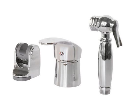 Смеситель для биде FRAP 40к F1221-2 б/отв, без излива, с гигиенической лейкой 519560 