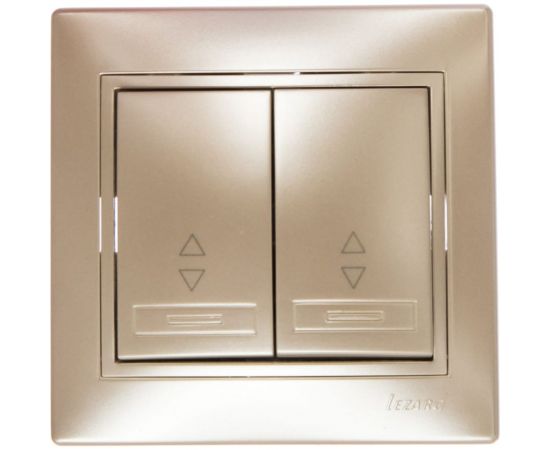 Проходной двойной выключатель Lezard MIRA со вставкой, жемчужно-белый перламутр 701-3030-106 