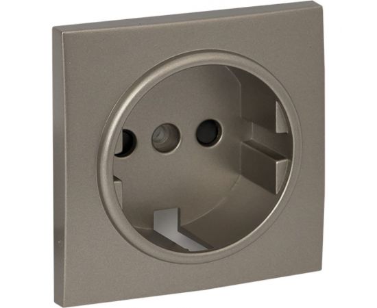 Лицевая панель розетки 1-местной розетки EKF PROxima Валенсия с заземлением, 16А, кашемир, с защитными шторками ESR16-L-028-40 