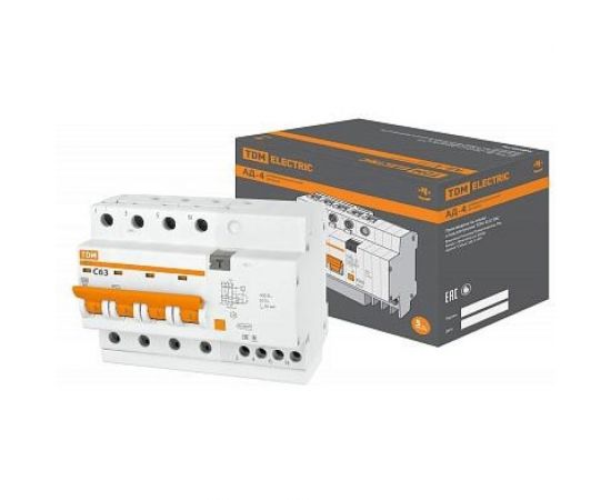 Дифавтомат АД-4 4п, 63 А, 30 мА TDM SQ0221-0010 – изображение 2