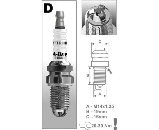 Свеча зажигания DR15TCY A-Line BRISK ALine27 – изображение 2