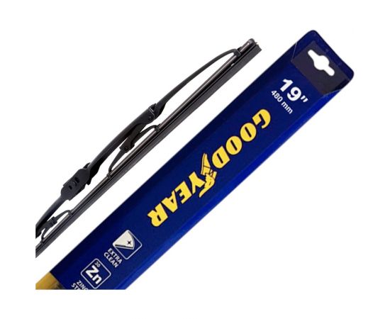 Каркасная щетка стеклоочистителя FRAME 19/48 cm всесезонная, 3 переходника Goodyear GY000319 – изображение 2