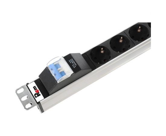 Блок розеток ЦМО Rem-16, с автоматом, 16А, 7, Shuko, алюминий, 19, колодка R-16-7S-A-440-K – изображение 2