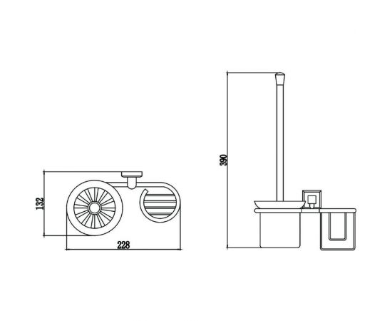 Держатель для туалетного ершика и освежителя воздуха Savol хром S-L09594 23237 – изображение 2