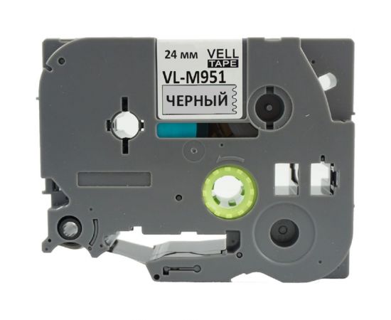 Лента Vell VL-M951 Brother TZE-M951, 24 мм, черный на металлизированном, для PT D600/2700/P700/P750 319980 – изображение 2