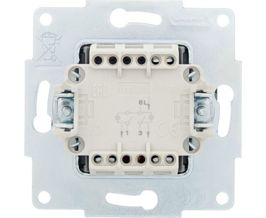 Двойной выключатель Lezard VESNA с подсветкой чёрный бархат 742-4288-112 – изображение 2