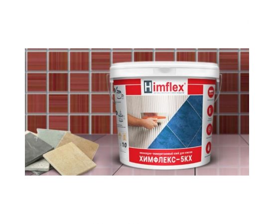 Эластичный эпоксидно-полиуретановый клей для плитки и камня Himflex 5КХ белый ведро 10 кг 4631168710478 – изображение 2
