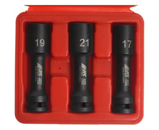 Набор головок для колесных дисков (17-21 мм; 100 мм; 1/2"") 3 шт. JTC JTC-5444 – изображение 2