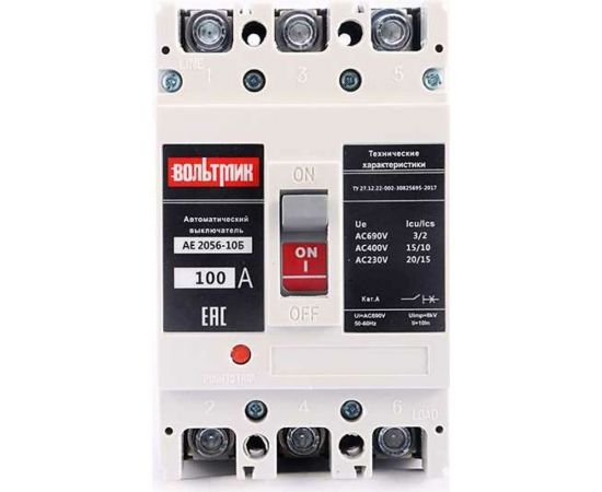 Автоматический выключатель ВТМ (S) АЕ 2056-10Б 100А ВТМ00021075 – изображение 2