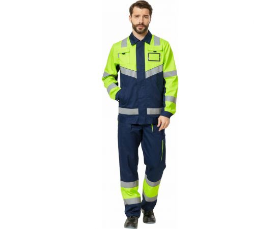 Костюм Эксперт Спецодежда Илион Сигнал темно-синий, флуоресцентный желтый, р. 48-50, рост 170-176 6446000053372 – изображение 2