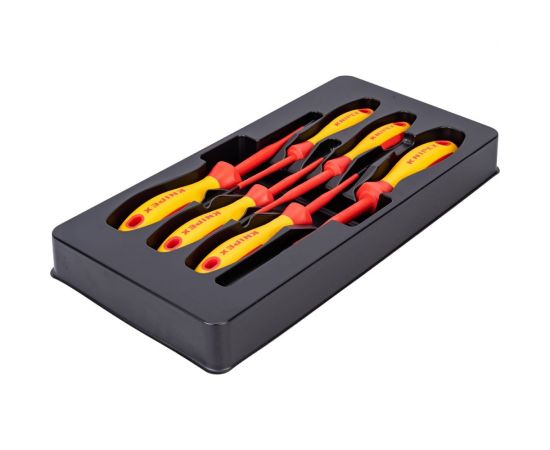 Набор отвёрток KNIPEX VDE, тонкие, 6 предметов, SL2.5/4, PlusMinus PH/S PZ/S 1/2 KN-002012V05 – изображение 2