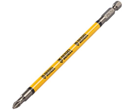 Набор бит PH2, 150 мм, сталь S2, круглый профиль, 5 шт Denzel 11647 – изображение 2