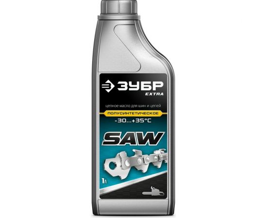 Цепное полусинтетическое масло ЗУБР Extra 1 л, для бензо и электропил 70621-1 – изображение 2