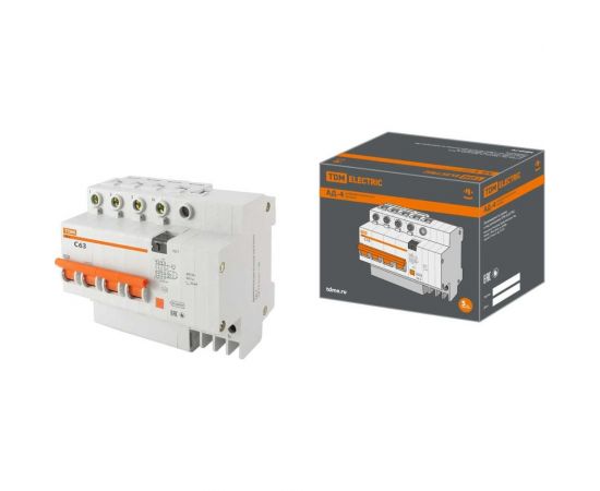 Дифавтомат АД-4 4п, 63 А, 30 мА TDM SQ0221-0010 – изображение 3