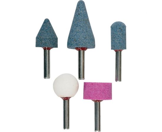Набор абразивных минишарошек (5 шт; хвостовик 6 мм) KWB 5100-00 – изображение 3