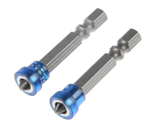 Биты намагниченные (2 шт; круглый магнитный фиксатор; сталь S2; PH2х50 мм) ТУНДРА 2393921 – изображение 3